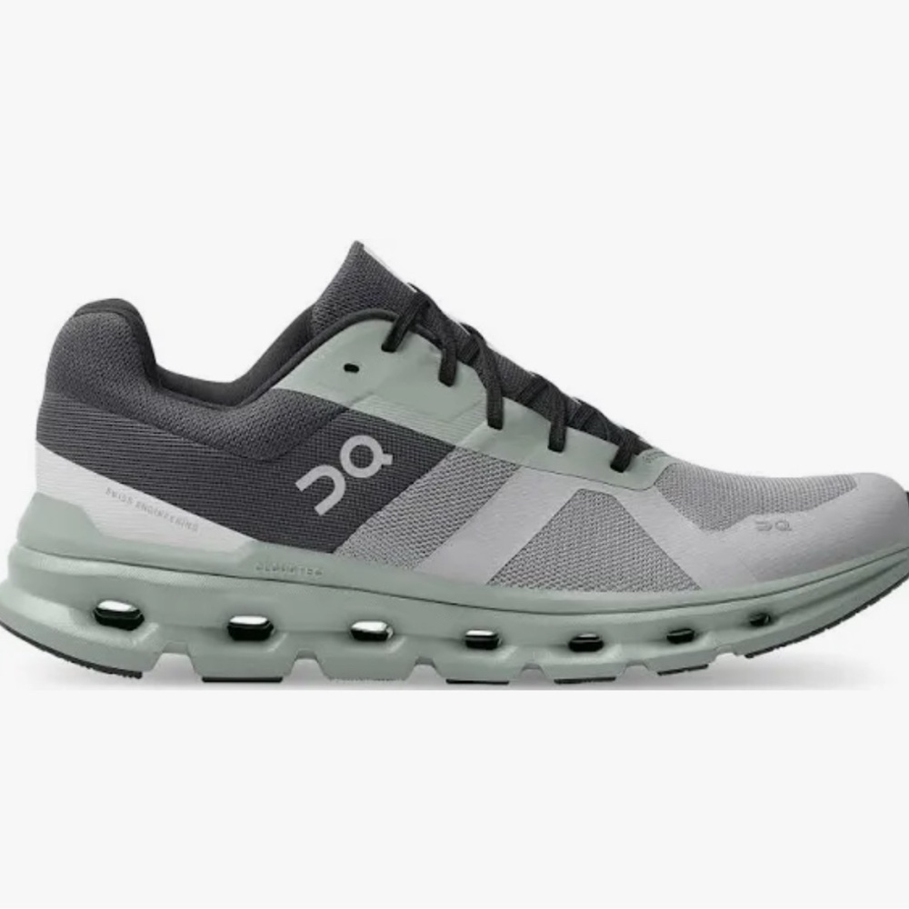 On Running Charcoal and Mint Shoes